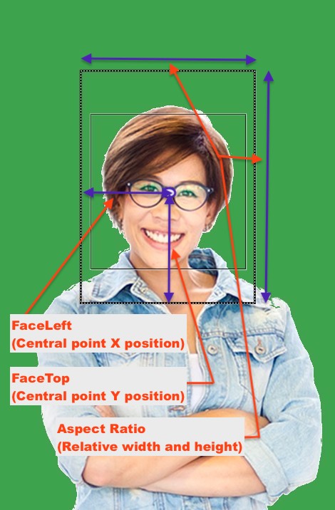 Frame-A-Face preset size and face position