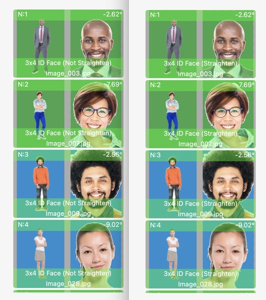 Strighten photo examples