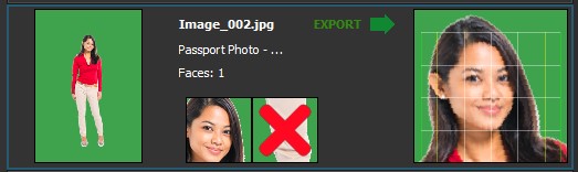 Frame-A-Face Interface: File list item with deleted face