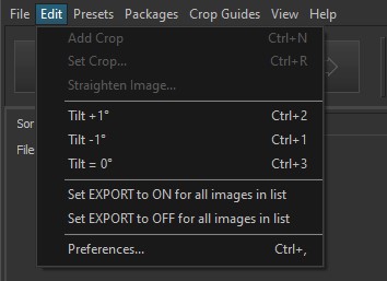 Menu Edit