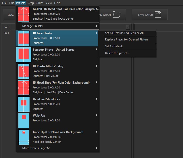 Menu Presets